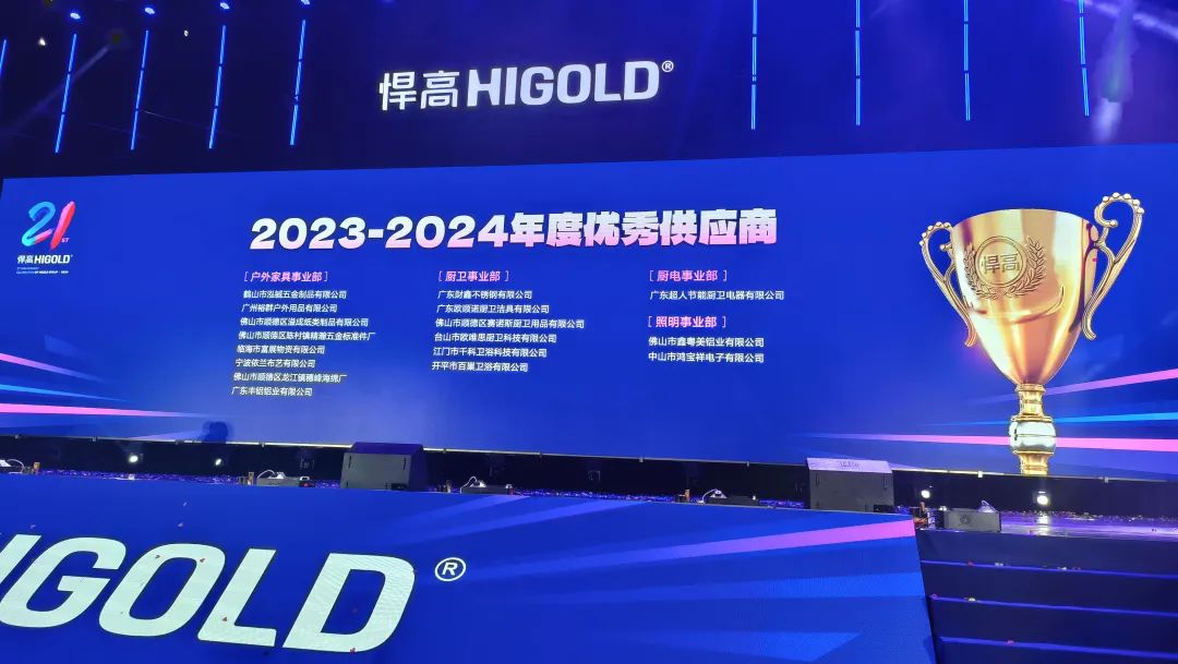 祝賀廣東超人節(jié)能廚衛(wèi)電器有限公司獲得2023-2024年度悍高集團優(yōu)秀供應商